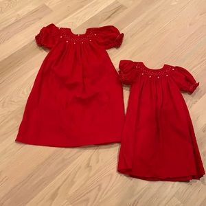 Mom & Me Smocked Dress Sister Set. Excellent Condition.